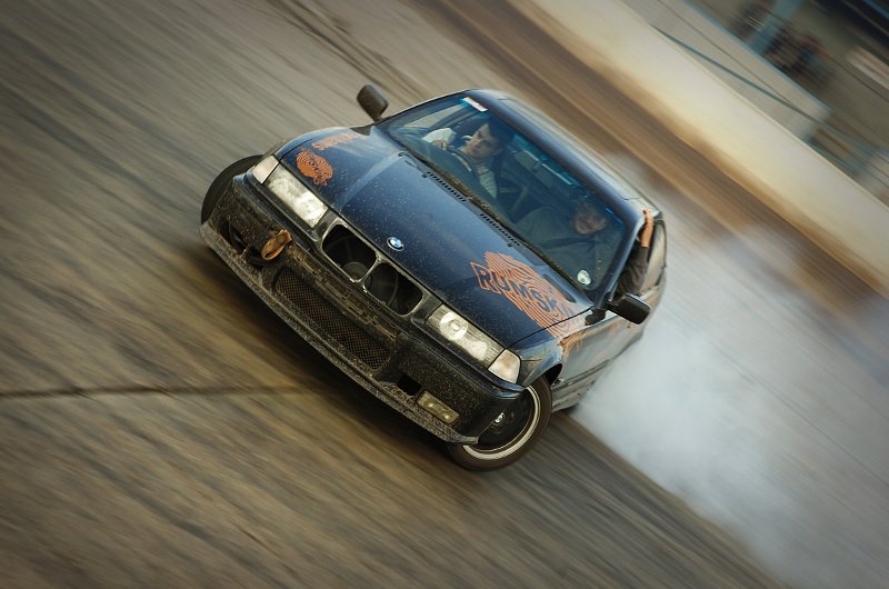 John Peckham in his E36 at the Norfolk Arena.