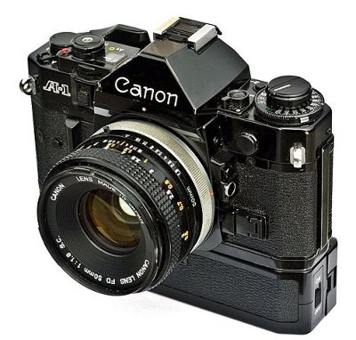 Canon A-1 with Power Winder A