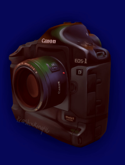 Painting of an EOS 1D Mark II by Tyberius Anderson