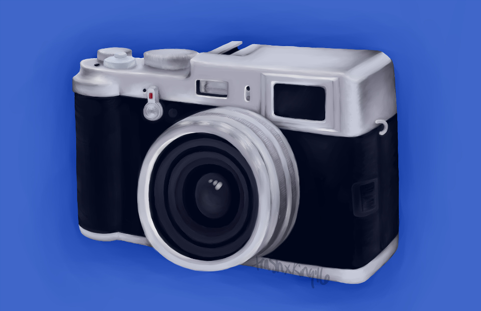 Painting of an X100 by Tyberius Anderson